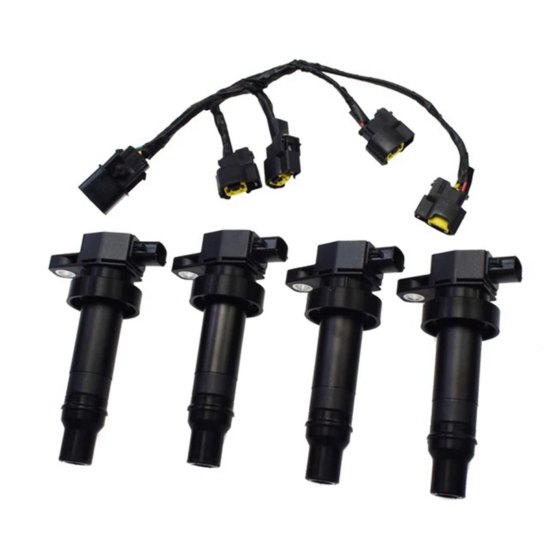 

4Pcs 27301-2B010 Ignition Coil With Line High Performance Coil Assembly For Hyundai Elantra IX35 IX20 I30 Kia Soul Ceed