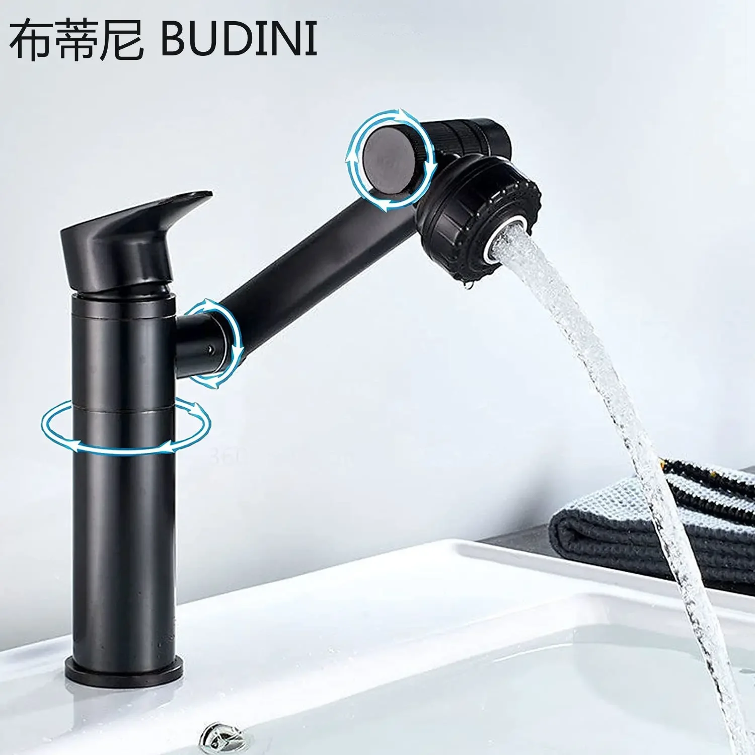 1080° swivel kitchen sink faucet basin faucet countertop mounted splash-proof dual mode faucet (with hose)