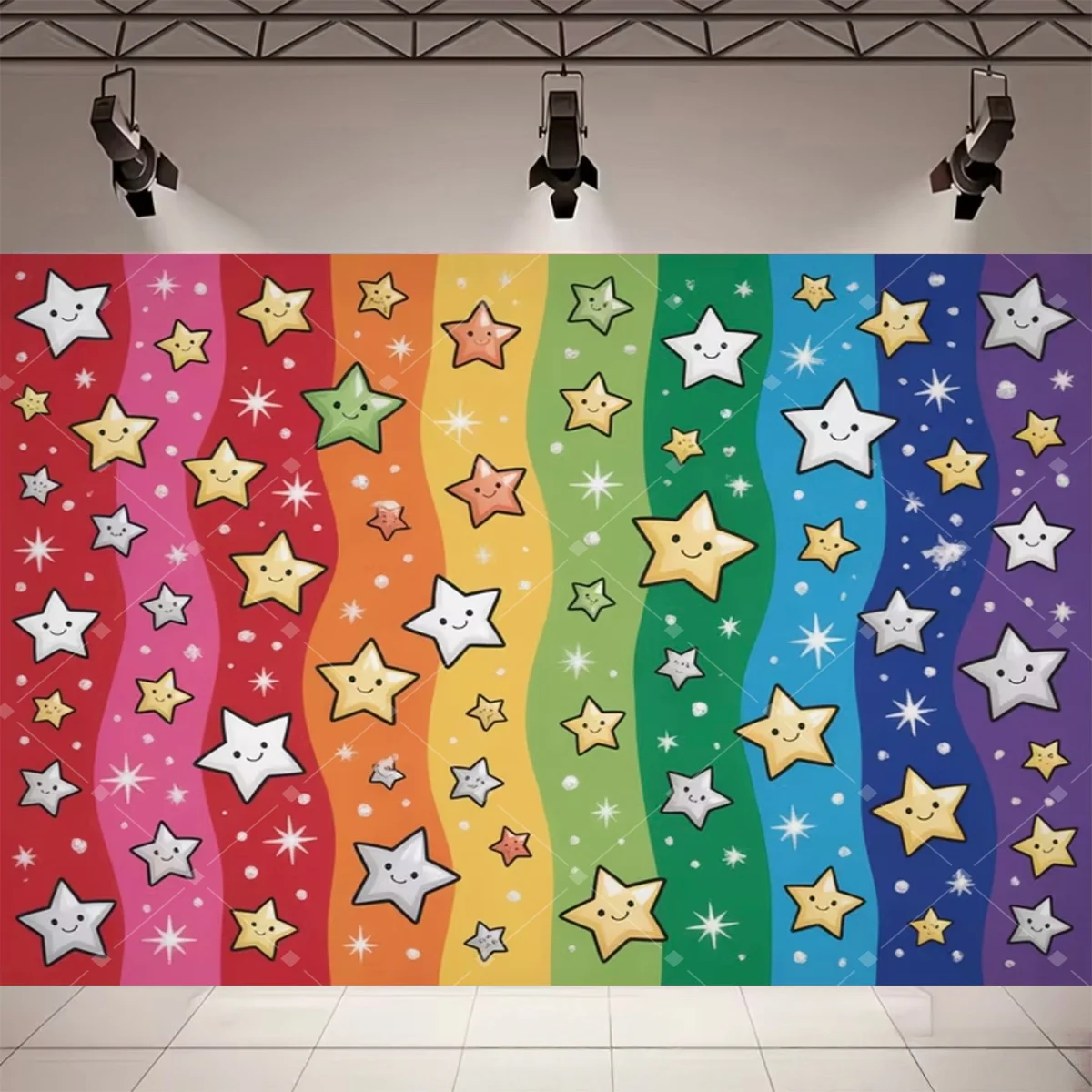 Colorful Rainbow Stage Light B - Photography Lighting Backdrop recension och pris