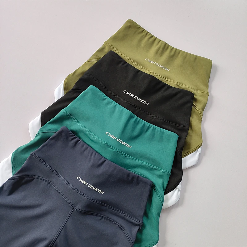 Hochgeschnittene Kontrast-Sportshorts für Damen-Fitness im Sommer, Rote Yoga-Dreiteiler-Hose, Atmungsaktiv und Lässig Tragbar – Detail 13