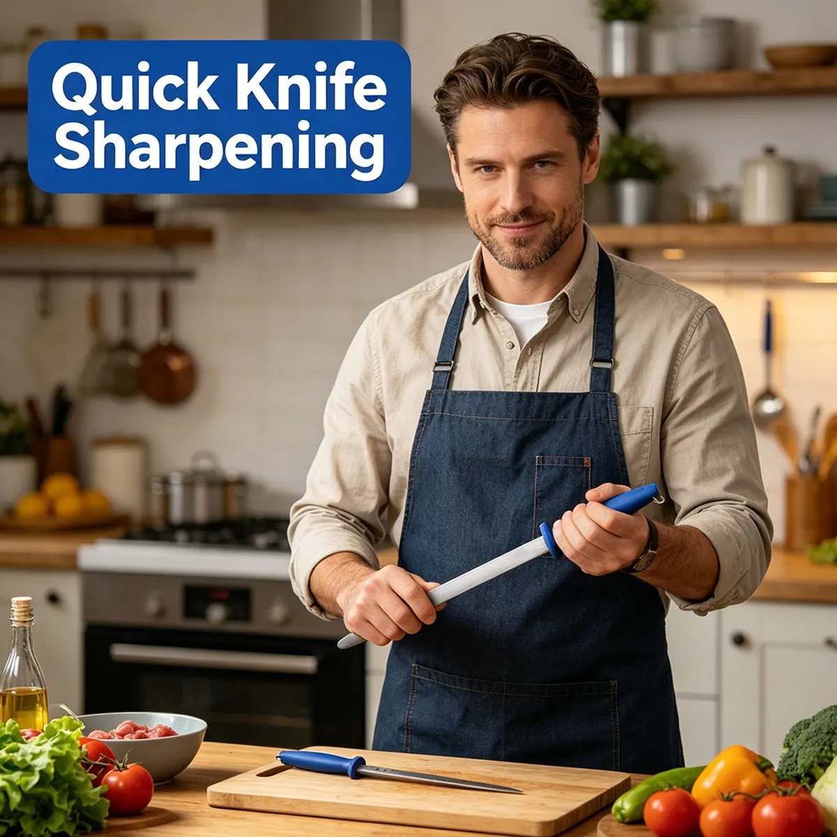 

Sharpener Rod Professional Carbon Steel Knife Durable Knife Grinder with ABS Handle Sharpening Blade Rod Knife Kitchen Tool