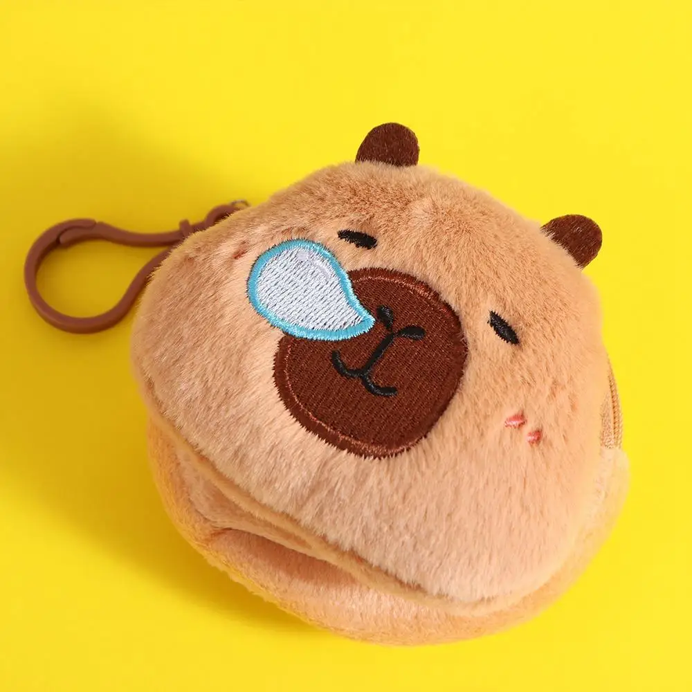 Monedero Capybara con cremallera, monedero, monedero, monedero, bolso Capybara con llavero, funda protectora colgante