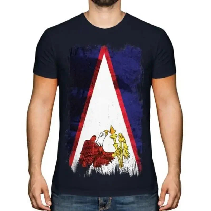 American Samoa Grunge Flagge Herren T-Shirt Amerika S ? Moa Samoan Geschenk