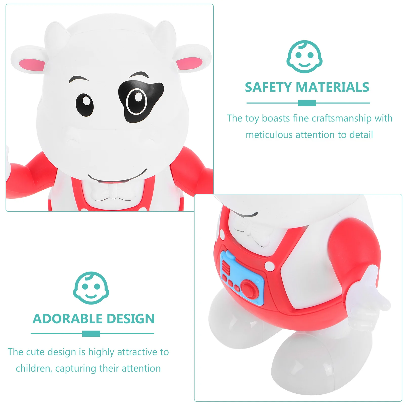 مضيئة موسيقية للمشي والغناء والرقص الكهربائي التفاعلي المتحرك الحيوان يشغل الترفيه للأطفال الصغار