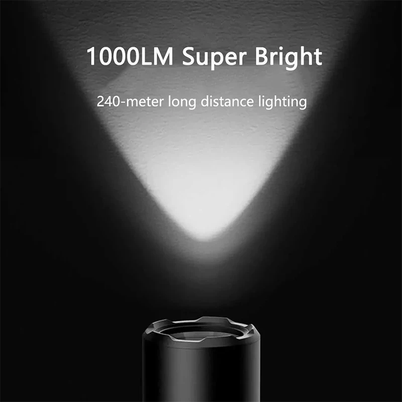 New Xiaomi Mijia Multi-function LED Flashlight Zoomable Ultra Bright Torch Window Breaker Safety Belt Cutter Car Emergency Light