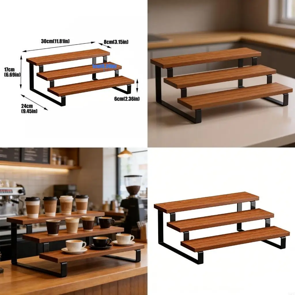 Stylish 3 Level Cup Holder Shelf For Coffee Mug And Cups X3UC