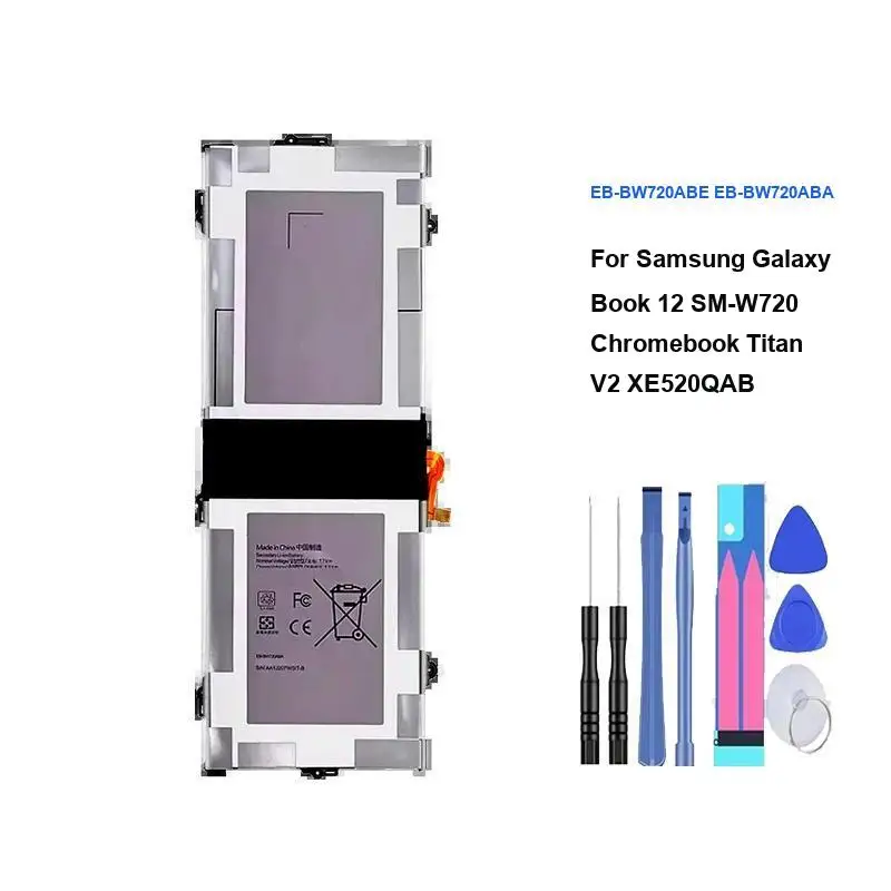 Laptop Battery EB-BW720ABE EB-BW720ABA 5070Mah For Samsung Galaxy Book 12 SM-W720 Titan V2 XE520QAB XE521QA SM-W727V