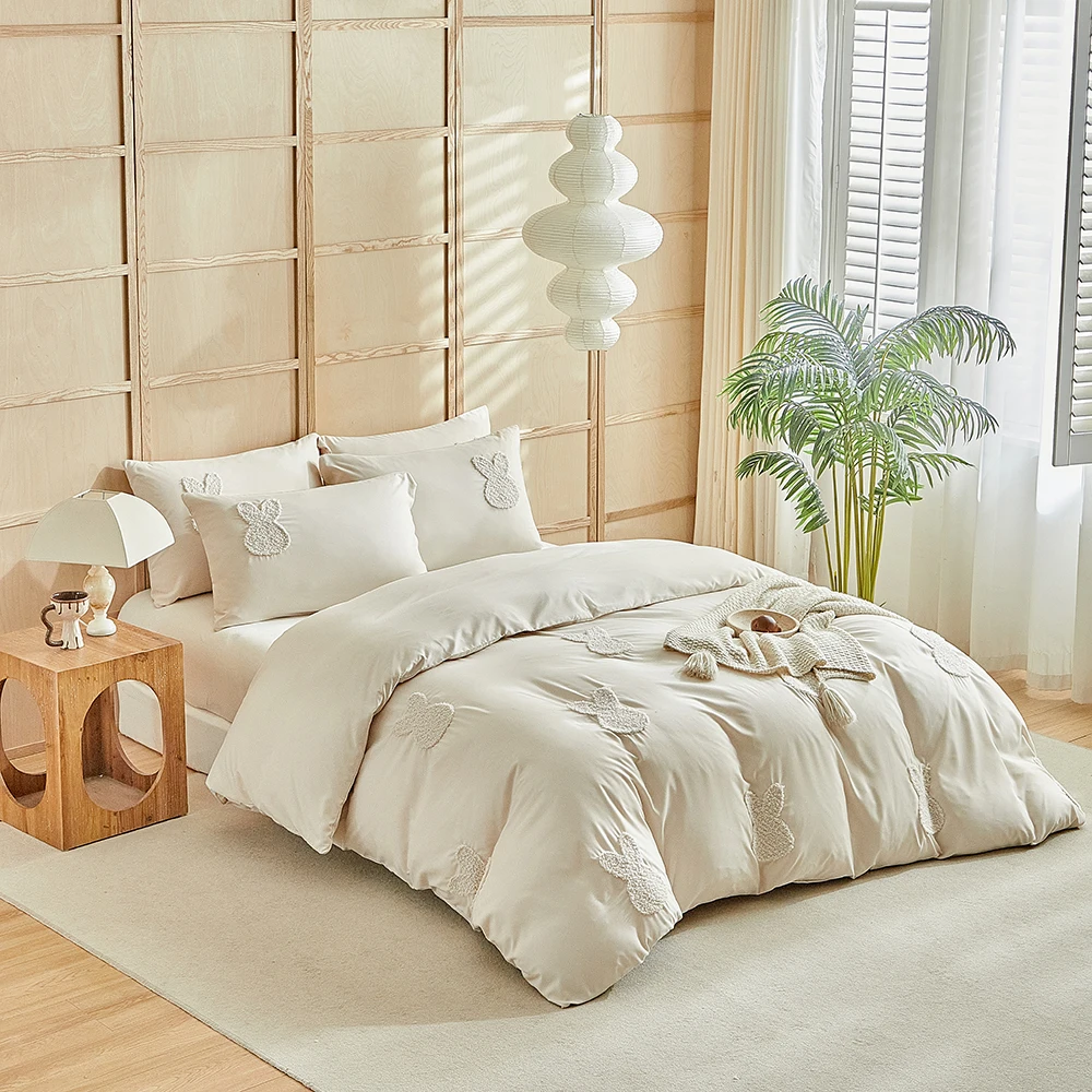Duvet Cover Bedding Set Twin Full Queen King Size 135x200 Nordic Quilt Cover 240x220 Double Single Rabbit Bed Linen 200x200