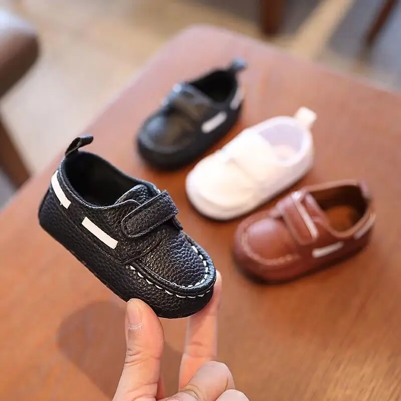 

Newborn Baby Boss Boys Formal Shoes Fashion PU Leather Shoe for 1st Birthday Wedding Party Footwear
