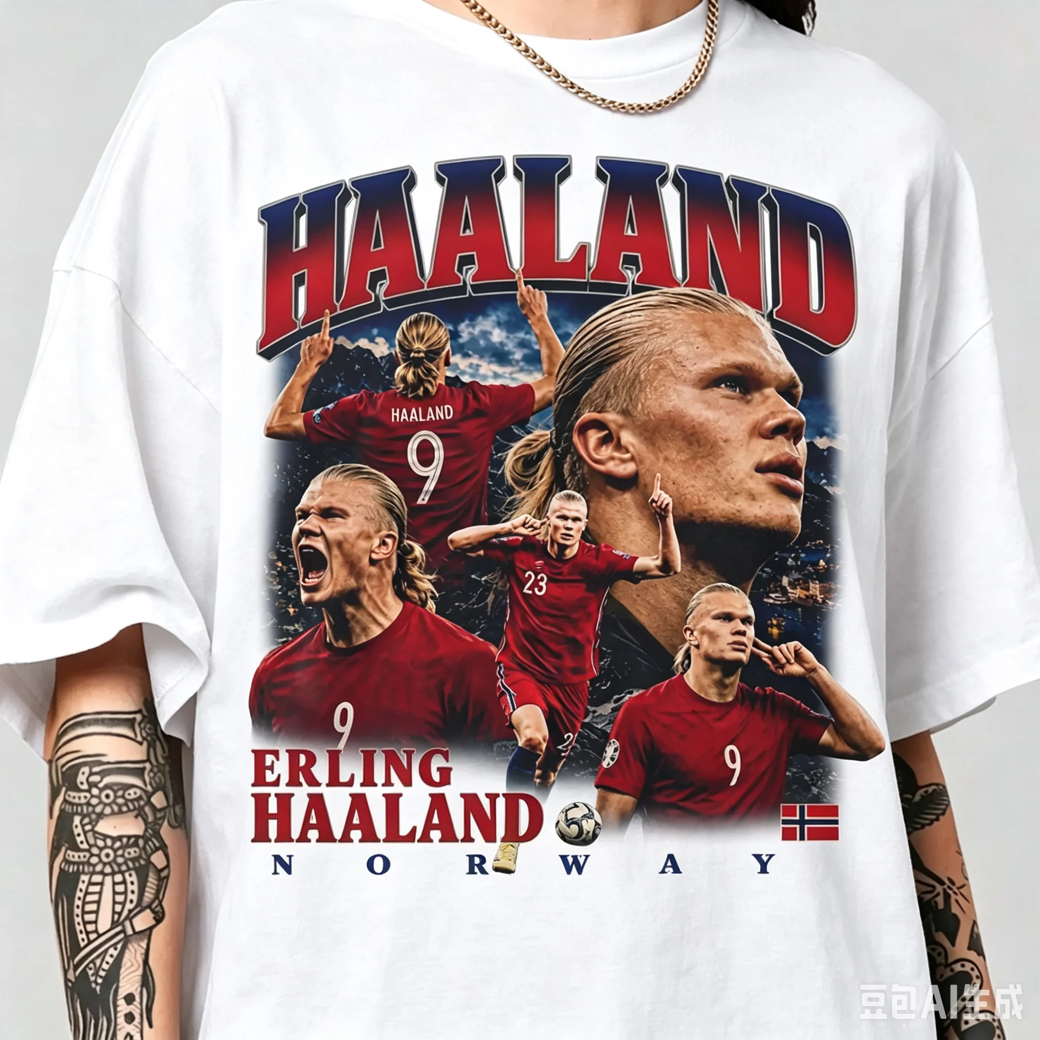 Erling Haaland Meditation Graphic Tee Norway Football Sports T-shirt 2026 Summer Men Women Cotton Oversized T-shirt Street Y2K