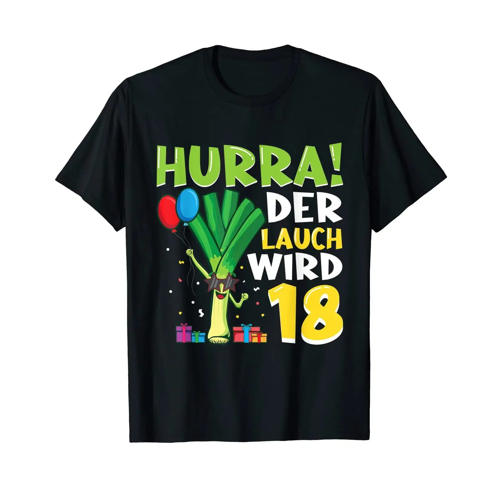 Men's Leek Costume Satire Gym Hurray the is turning 18 T Shirt vintage Washed streetwear Breathable Casual Slightly