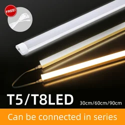 T5 T8 Kitchen Light Led Tube Lighting Fixture 30cm 50cm 60cm 90cm Under Cabinet Lights Led Bar Lamp for Home Bedroom Tube Lamps