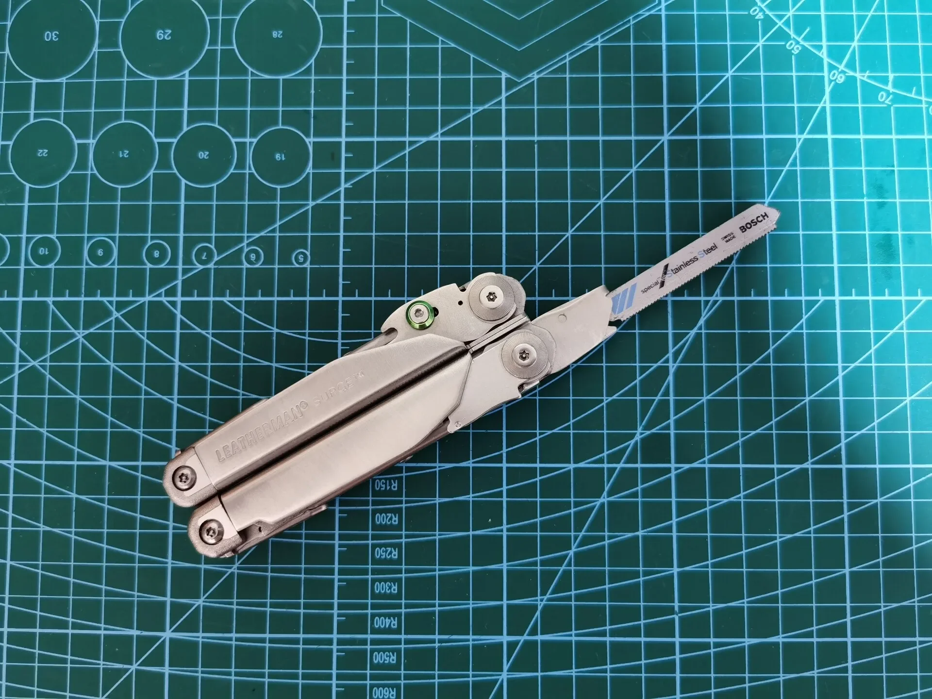 Type A T-Saw Mount for Leatherman Surge, Second T-Mount, Bosch T118 Compatible, 1-1.2mm Blades, Tool Not Included - view 6