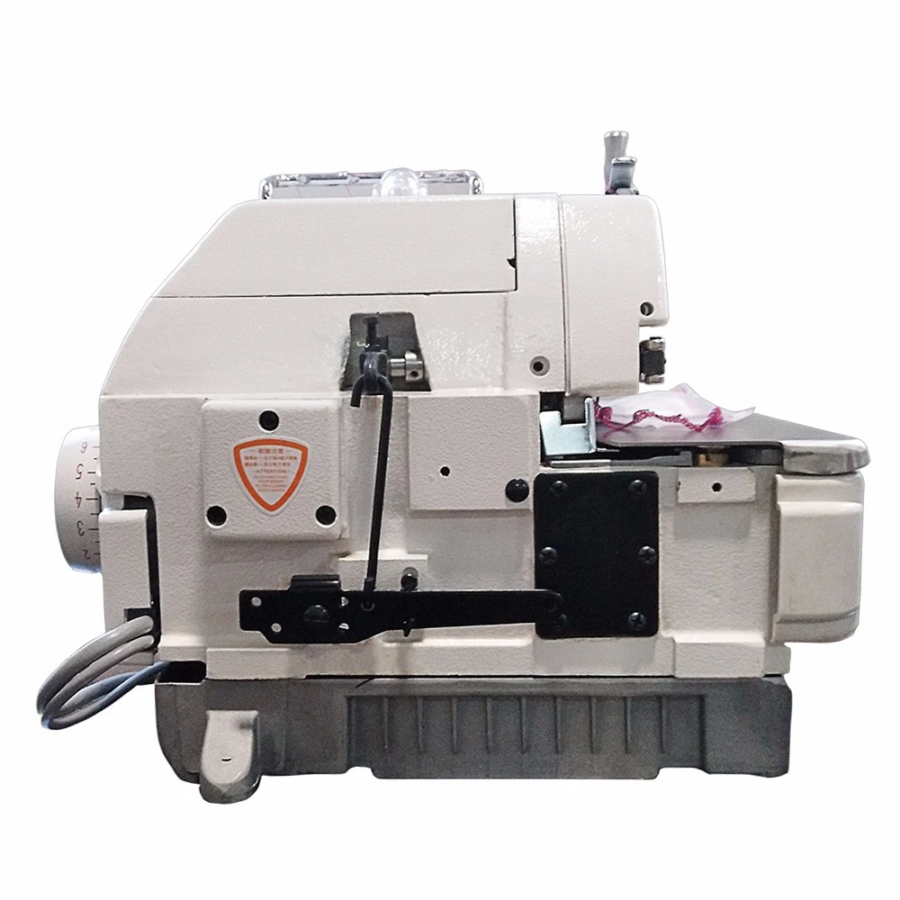 for HK-747-4D High Speed Direct Drive 4thread Industrial Overlock Sewing Machine for Garment Clothing White