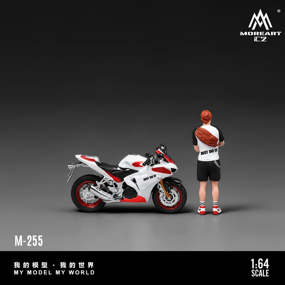 *Pre-Order*MoreArt 1:64 Trendy Knight Motorbike Figure Set Resin Model Realistic Mini Figurine Diorama Layout Accessory view 3