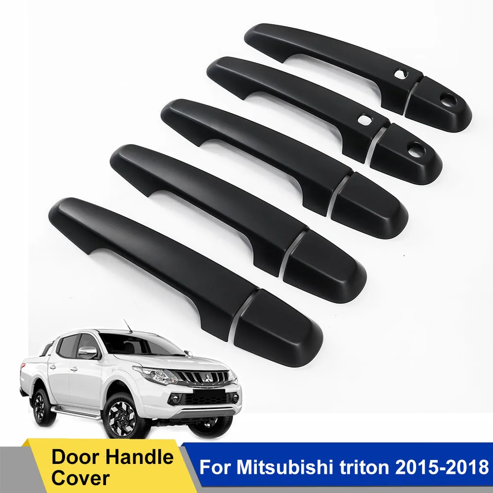 Door Handle Cover Protector For Mitsubishi Pajero Sport Triton 2015 2016 2017 2018 2019 2020 2021 2022 Matte Black Cover Guard