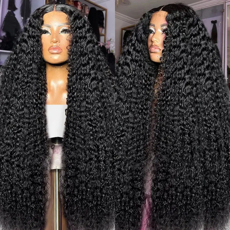 CEXXY 250%  Pre Cut Deep Wave 13x4 Glueless HD Lace Frontal Wigs For Women Curly 7x5 Glueless Preplucked Human Wigs Ready to Go