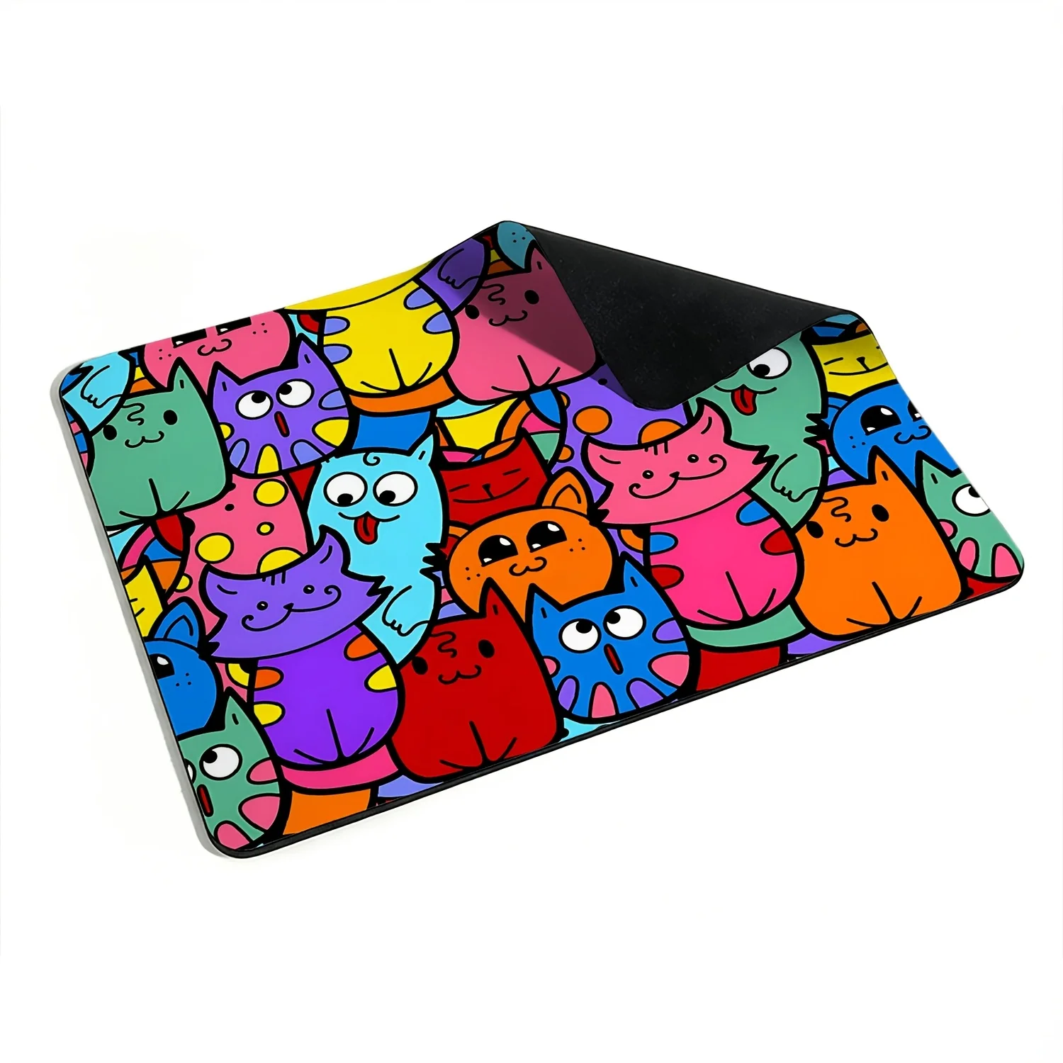 Colorful Anime Cat Gaming Mouse Pad Rubber Non Slip Desk Mat for PC Laptop Office