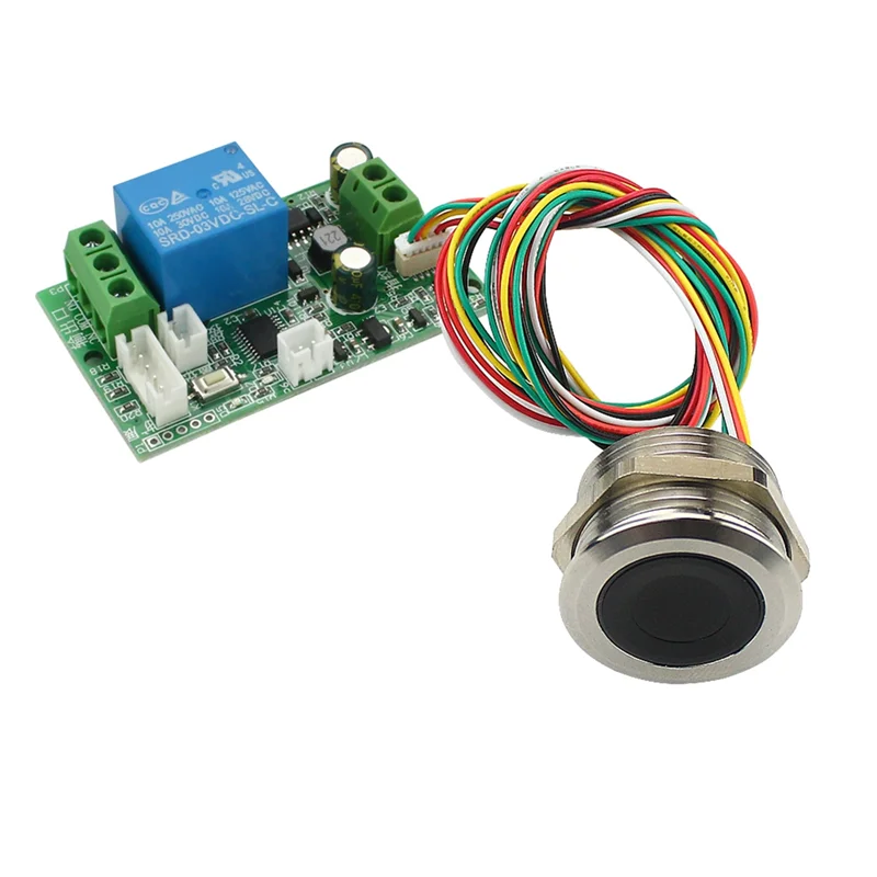 Płytka kontroli dostępu na odcisk palca 7-30V Moduł identyfikacji odcisków palców DIY Sterownik zamka drzwi przekaźnikowego