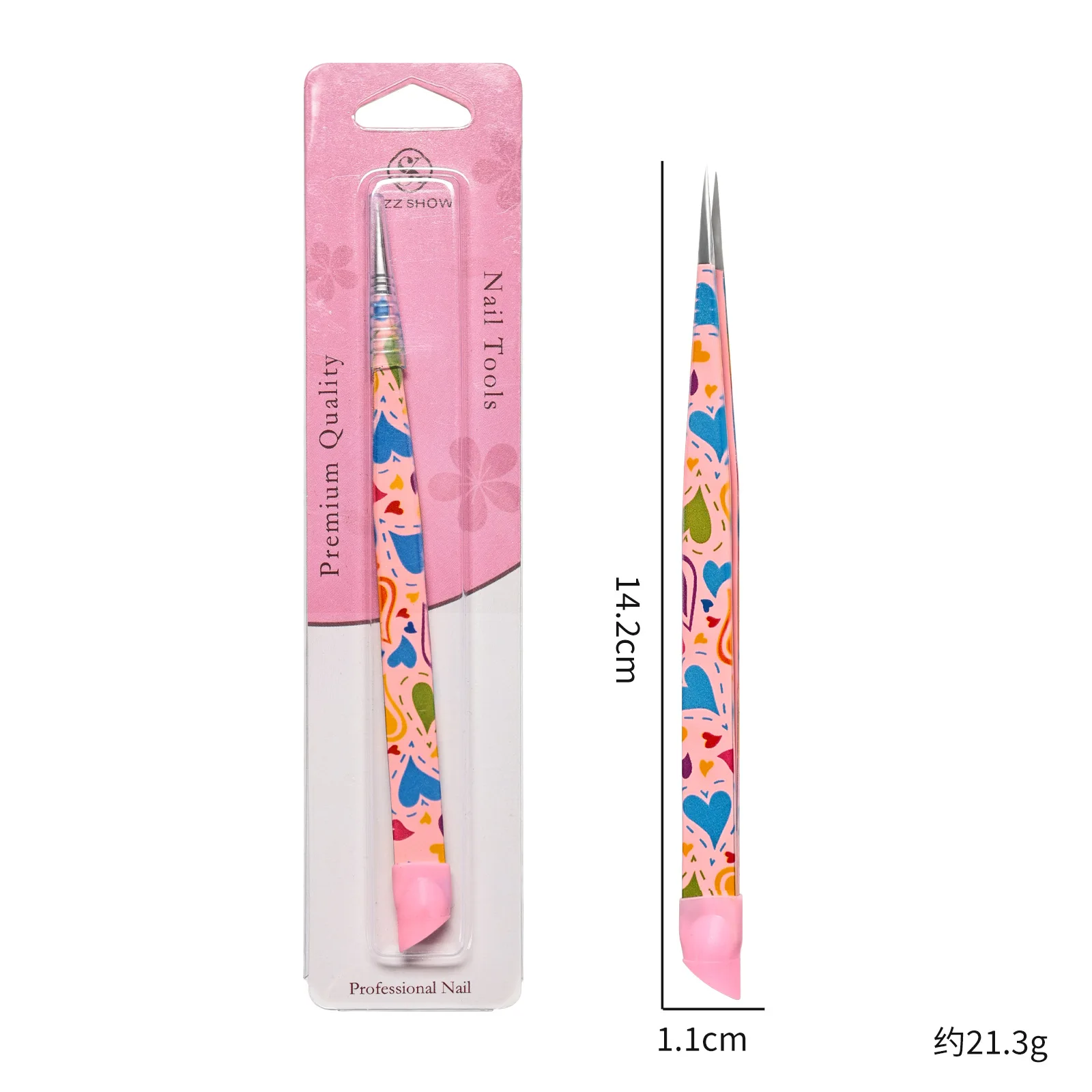 1/2Pcs Manicure Double-Ended Tweezers Silicone Japanese Manicure Tools for Eyelash Extensions & Makeup Tools Nail Art Decals