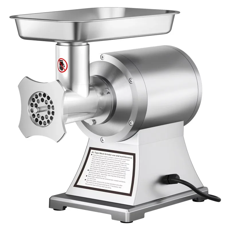 2026 Commercial Electric Meat Grinder Metal Casing Automatic Powerful High Capacity Meat Mincer For Restaurant Use