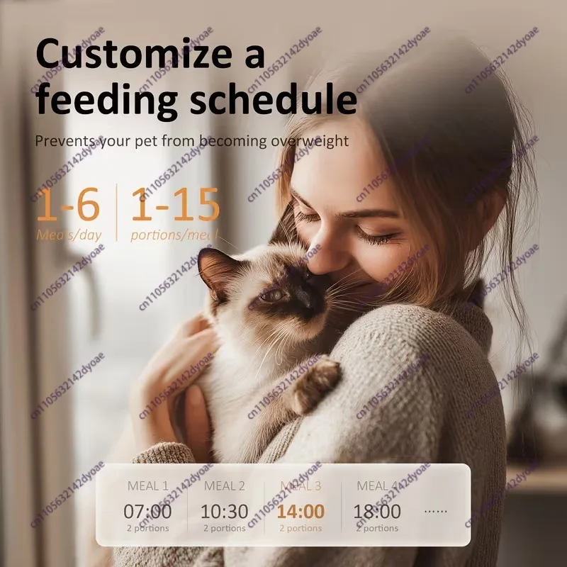 Pet automatic feeder cat timing quantitative intelligent pet cat food dog food wifi remote control feeding machine