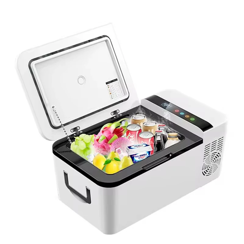

Energy Saving Mini Car Fridge Low Power Compressor Freezing 12 Volt Car Refrigerator Freezer Cooler Travel Fridge Custom