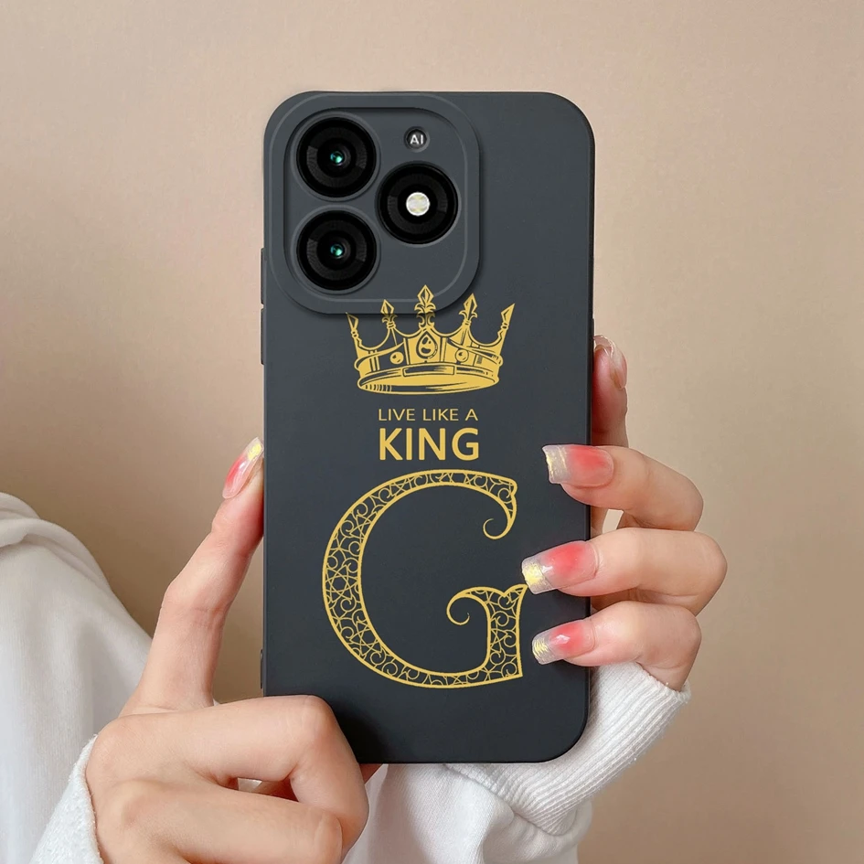 Phone Case For Itel A70 A 70 Cover Luxury Fashion Couples Soft Liquid Silicone Matte Screen Protector Letters For ItelA70 Fundas