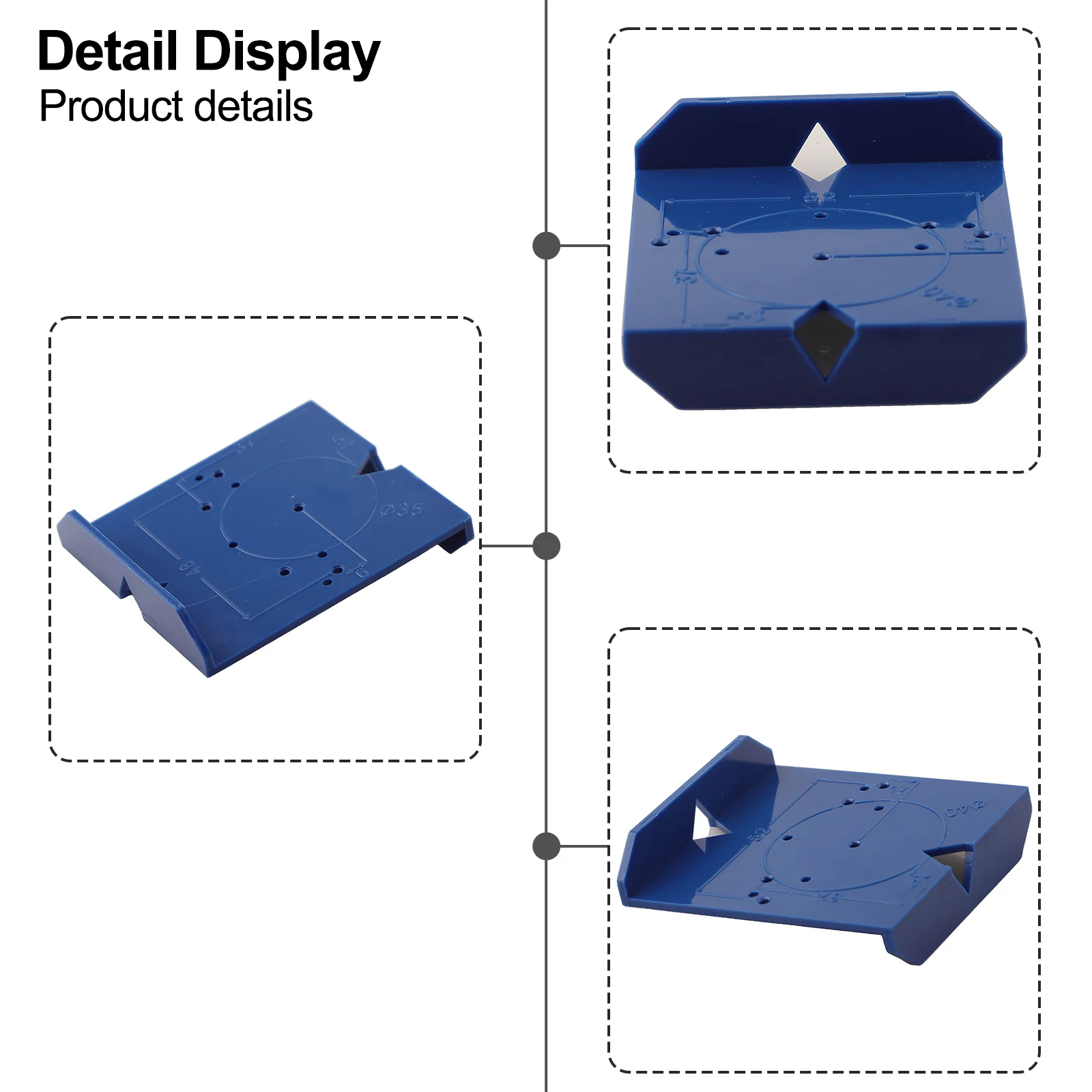 ABS Hinge Jig Hinge Hole Jig Cabinets Hinges Easy To Operate High Drilling Efficiency Hinge Opening Positioning Ruler