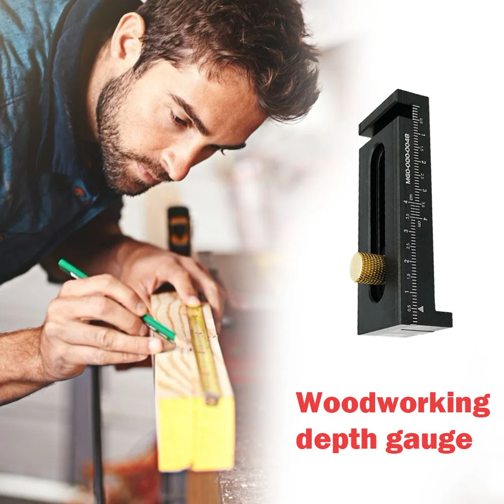 Aluminum Alloy Saw Slot Adjuster Woodworking Feeler Ruler Saw Seam Gauge Wear-Resistant for Grooving Cutting Table Saw Bevel Saw