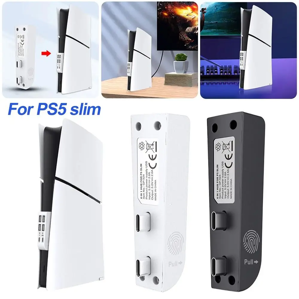 

Универсальный высокоскоростной разветвитель USB-концентратора, бесплатный 6-портовый хост-расширитель USB Plug Play USB 2.0 USB-концентратор расширения для PS5 Slim