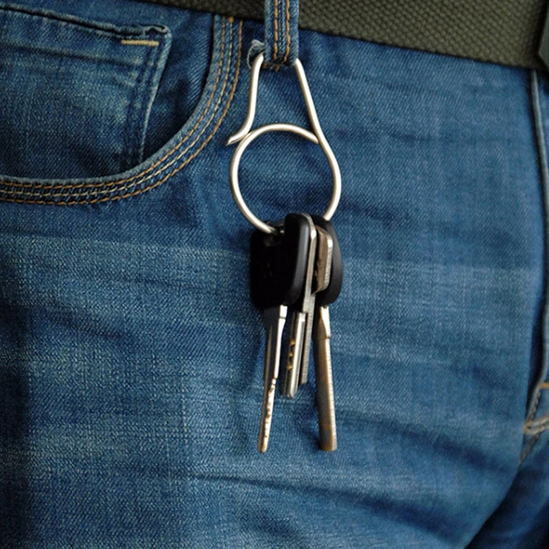 Latest Titanium Alloy Key Ring Belt Clip Quick Draw Keychain Hanging Buckles Pendant Super Lightweight Man Car Keychain Tools