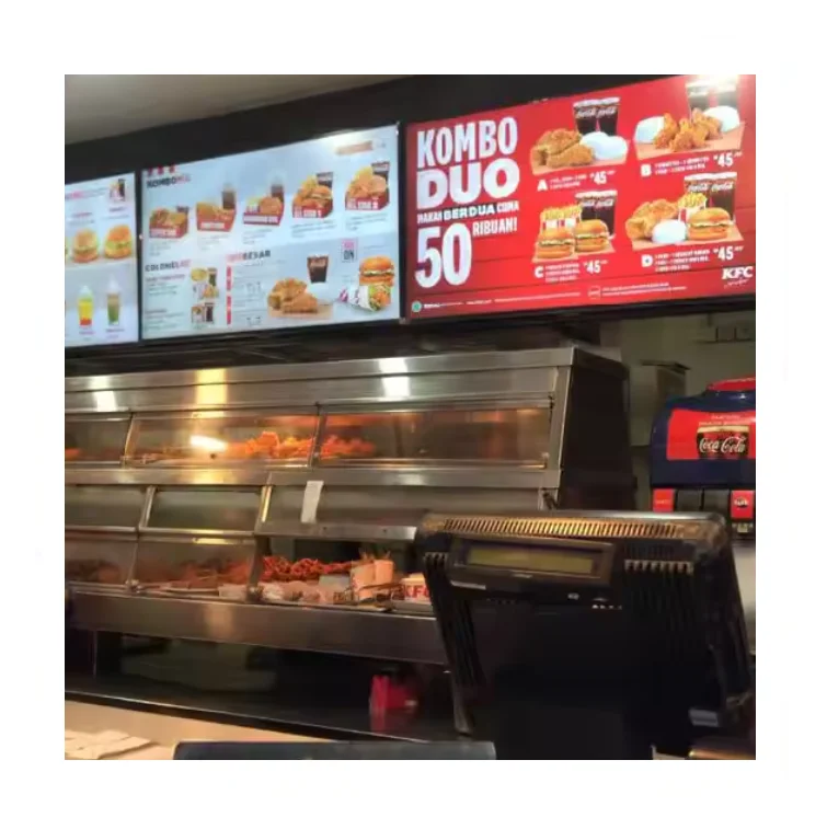 43 Inch 4k Indoor Menu Boards For Coffee Fast Food Shop Hd Screen Lcd Digital Signage And Display Digital Menu Board