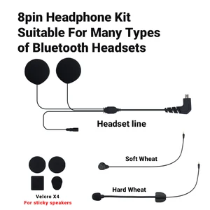 Freedconn Motorradzubehör Soft Ohr Intercom Mic & Hard Mic für TCOM-SC FDC-01VB T-MAX T-Rex Complete/Open Face Helm 10 Hauptverkauf Wireless Mikrofon Wesse - №9