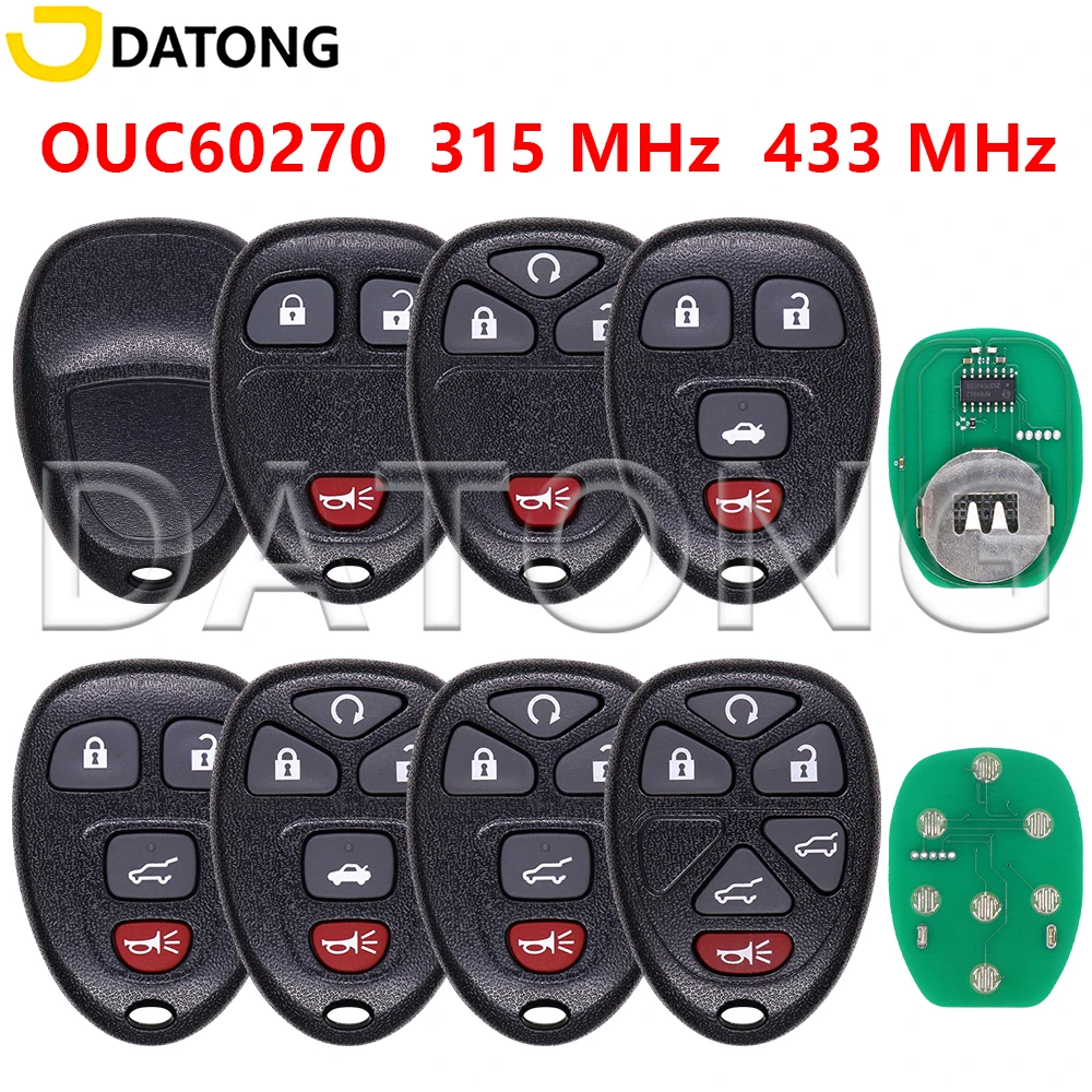 Datong 315 433MHz OUC60270 Keyless Entry Car Remote Key For Buick Chevrolet Escalade GMC Sierra Yukon Silverado Tahoe Cadillac