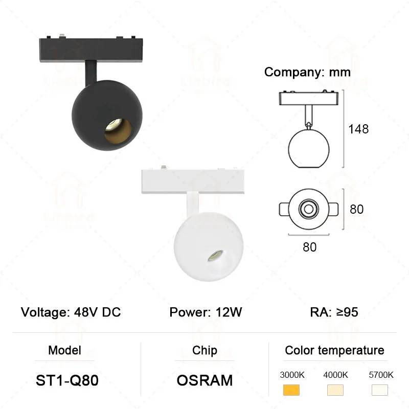 Nieuwe stijl magnetisch spoorlicht ST1 Ultradun 6 mm Zwart Wit Smart TUYA Zigbee-magneet Geen cel vereist Modern flexibel huis