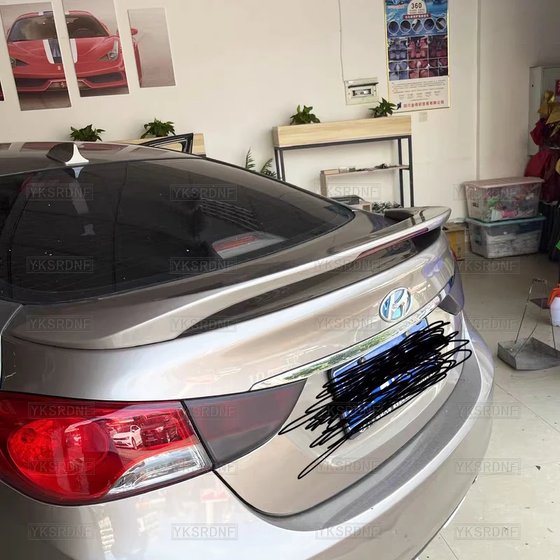 Per Hyundai Elantra 2012 -2017 con luci dei freni grande plastica ABS tetto posteriore Spoiler ala tronco Lip Boot Cover Car Styling