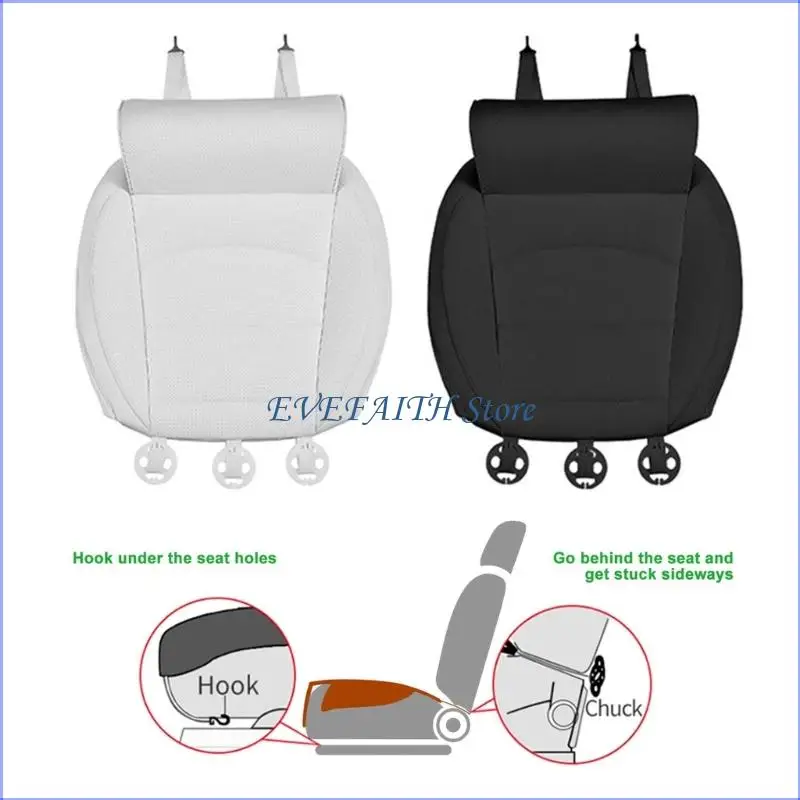 

124B Leather Extender Pad Extended Leg Rest Cover Car Protector Not Slip Pillow Easy to Use for Auto 3/Y