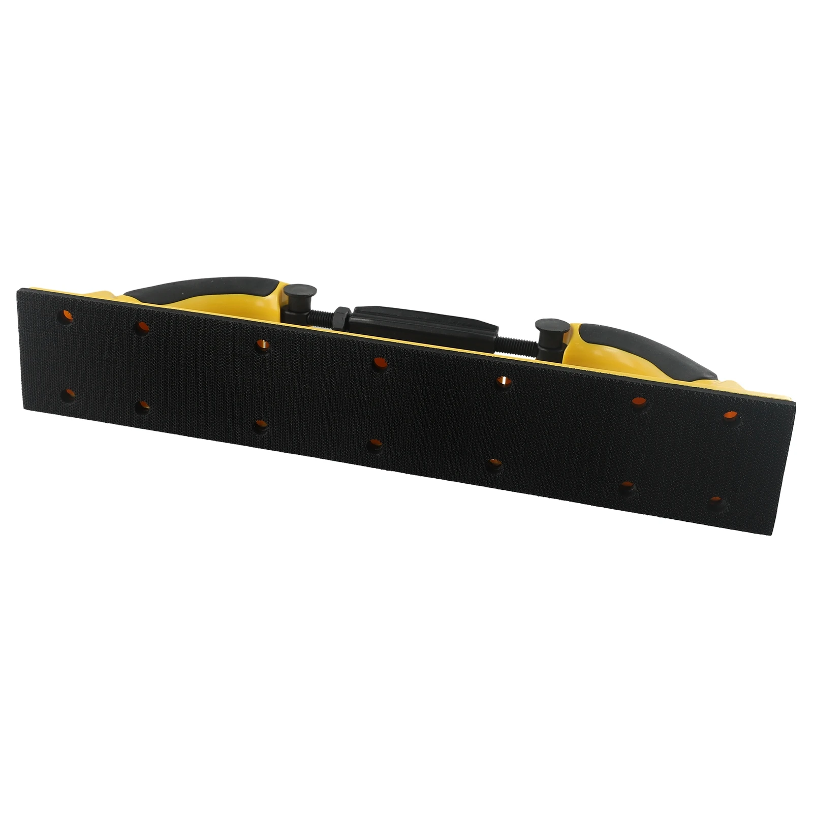 Dry Grinding Hand Push Board with Vacuum Sandpaper for Car Putty Ash Planer Repair Tool - ABS Material 70x400mm Yellow Black
