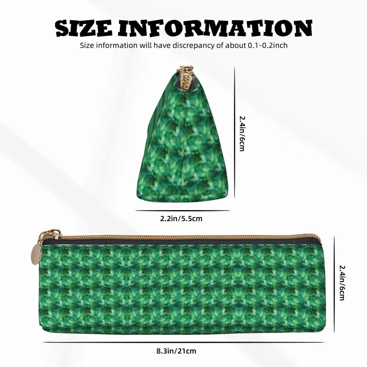 Green Moss Pencil Case Abstract Print Boy Girl Cute Pen Box Graphic School Pencil Cases Stationery Organizer Gift Idea image 5