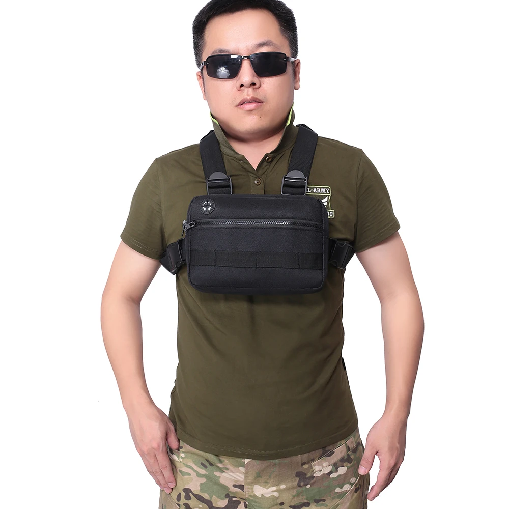 Molle Chest Bag  Front Pack Chest Rig Vest EDC Streetwear Backpack Outdoor Sports Hunting Bags