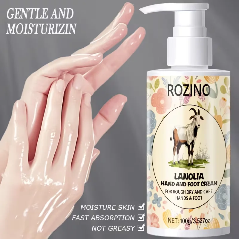 100g Large Capacity Cream for Dry, Cracked Hands and Feet, Body Lotion, Anti-Cracking, Highly Moisturizing, Instantly Smooths Skin, Prevents Wind Cracking, Resists Wind-Dryness, Contains Lipids, Moisturizes Dry, Rough, and Chapped Heel Skin, Reduces Signs of Dryness and Wind-Cracked Skin Damage, Softens and Smooths Skin, Hand Cream, Foot Cream, Suitable for Autumn and Winter