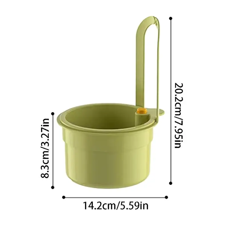 Hangable Kitchen Sink Drain Basket With Separate Filter Press Pour Design Durable Strainer for Food Residue Filtration
