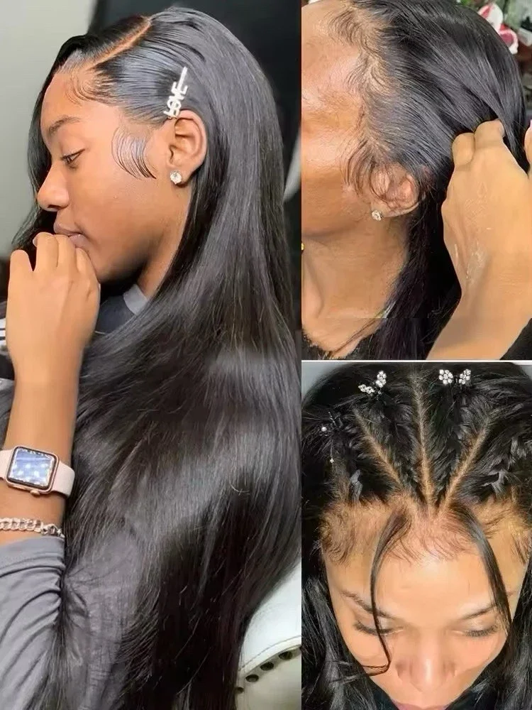 شفاف 13x4 الدانتيل الجبهة خصلات الشعر المستعار الإنسان 30 بوصة 13x6 العظام مستقيم الدانتيل الباروكة الأمامية للنساء قبل قطعها جاهزة لارتداء #3