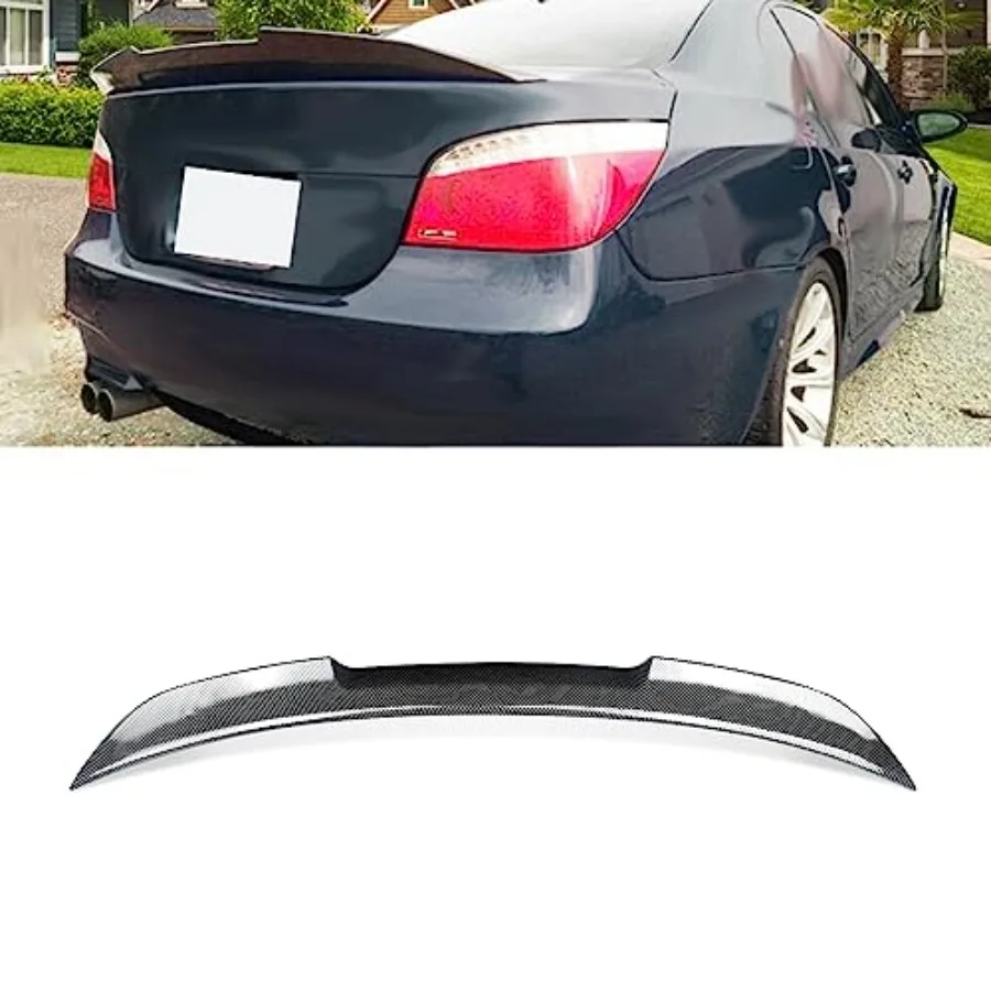 

Rear Trunk Spoiler Wing for E60 520i 530i 540i 550i M5 Sedan 4-Door 2003-2010 M Style Carbon Fiber Finish Performance Aero Desi