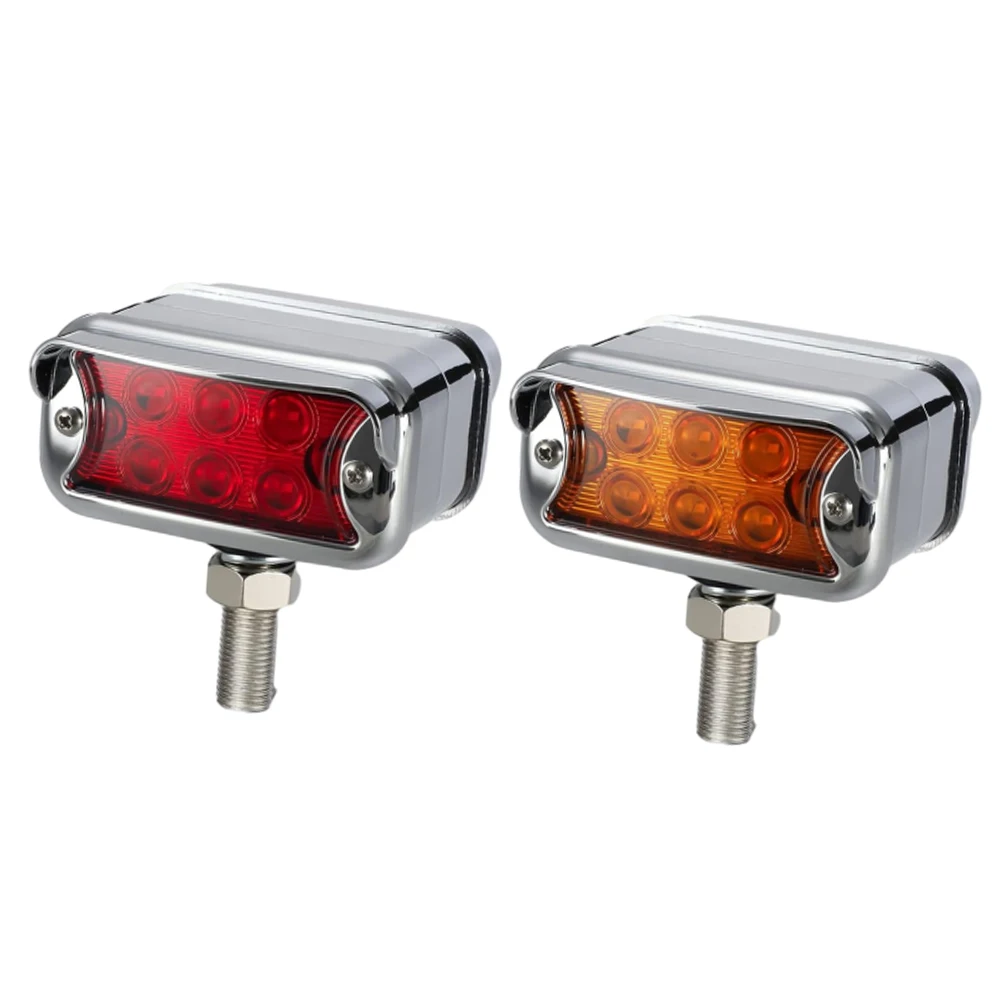 10-30V 2Pcs LED Car Dual-Sided Side Turn Signals  Tail Brake Lights Truck Trailer Buses Vans Signal Indicator