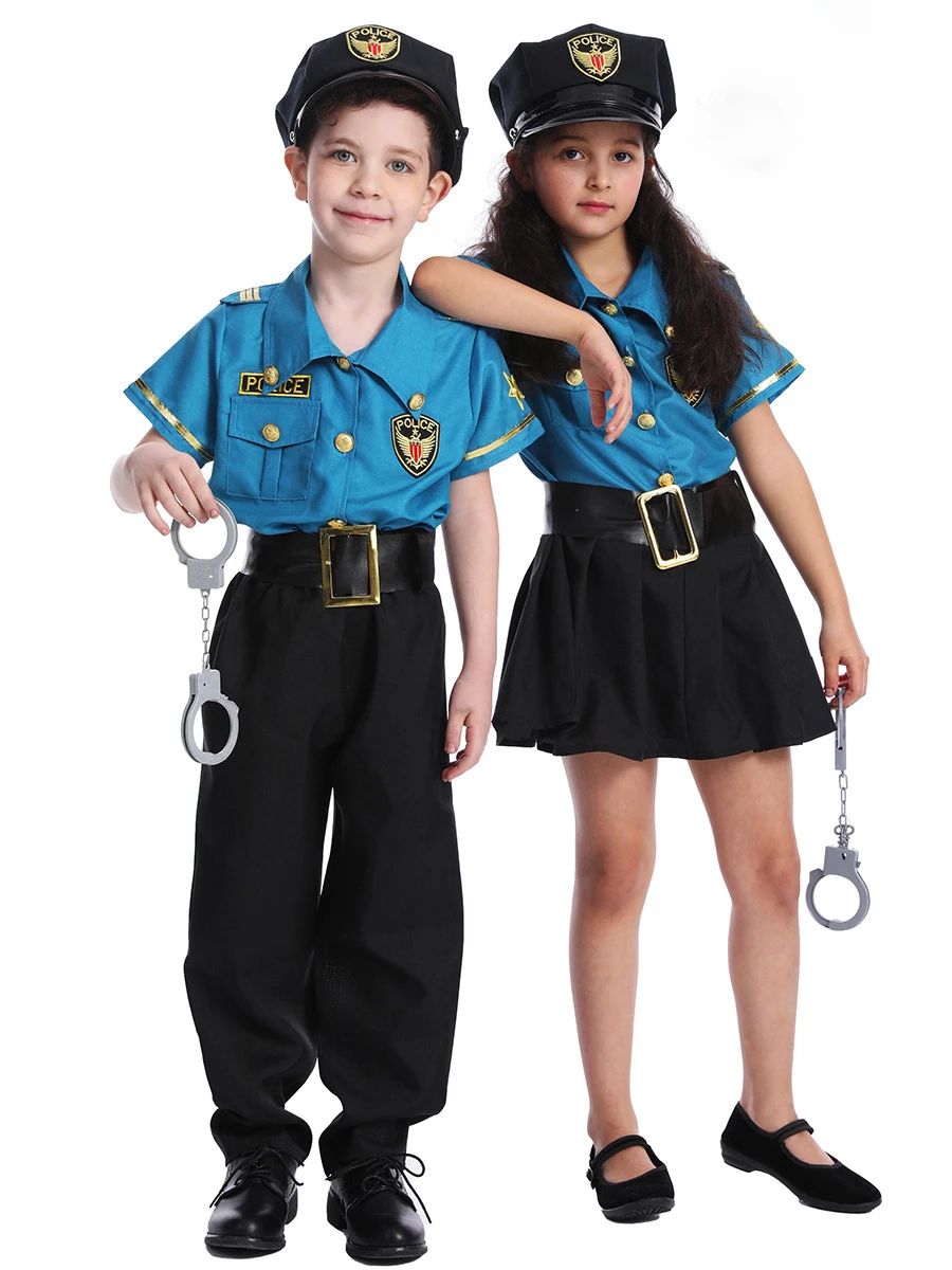 

Carnival Children's Police Uniform Set, Halloween Children's Role Playing Party Costumes