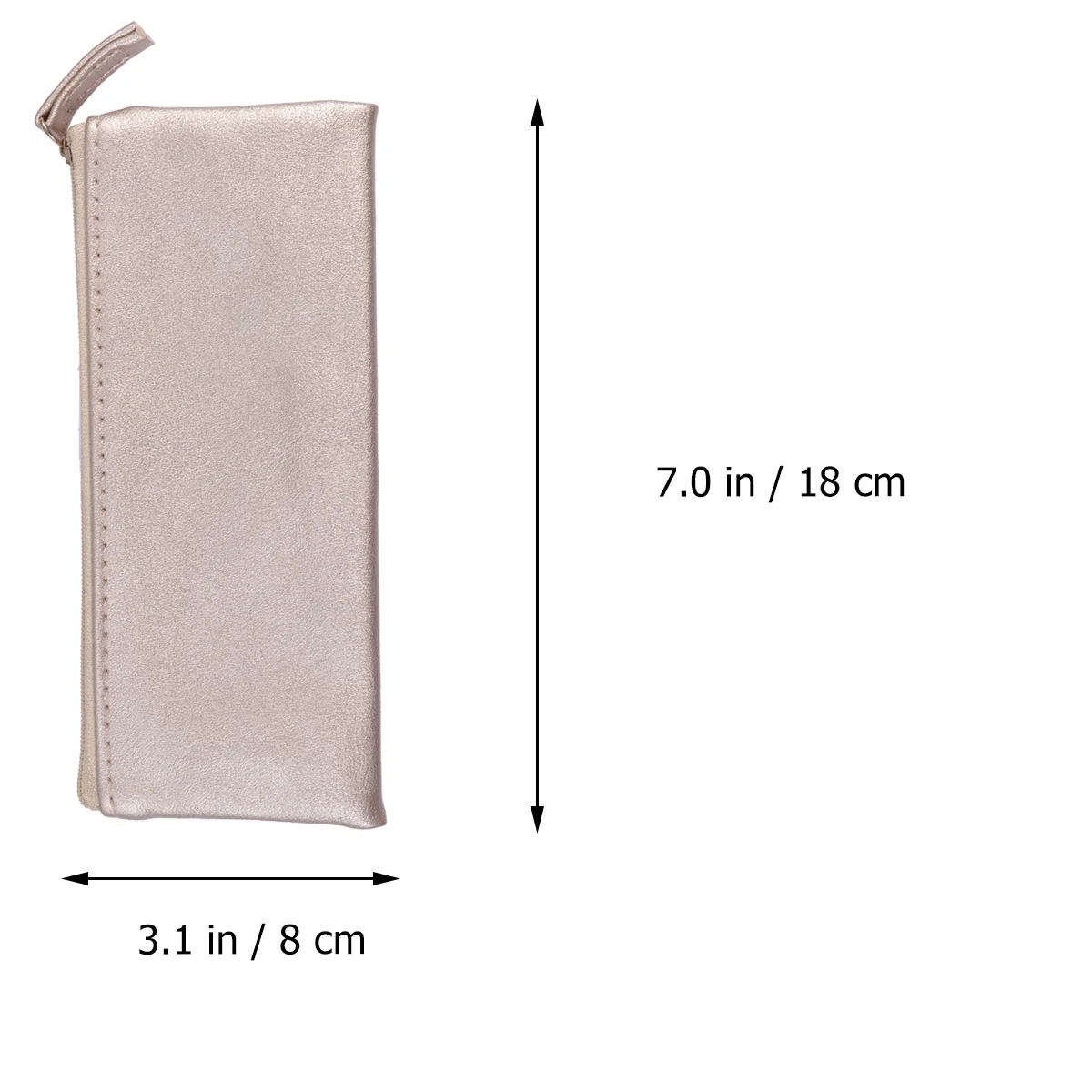 

2Pcs PU Pencil Bag Washable Eco Friendly Stationery Storage Organizer Makeup Case Black Golden