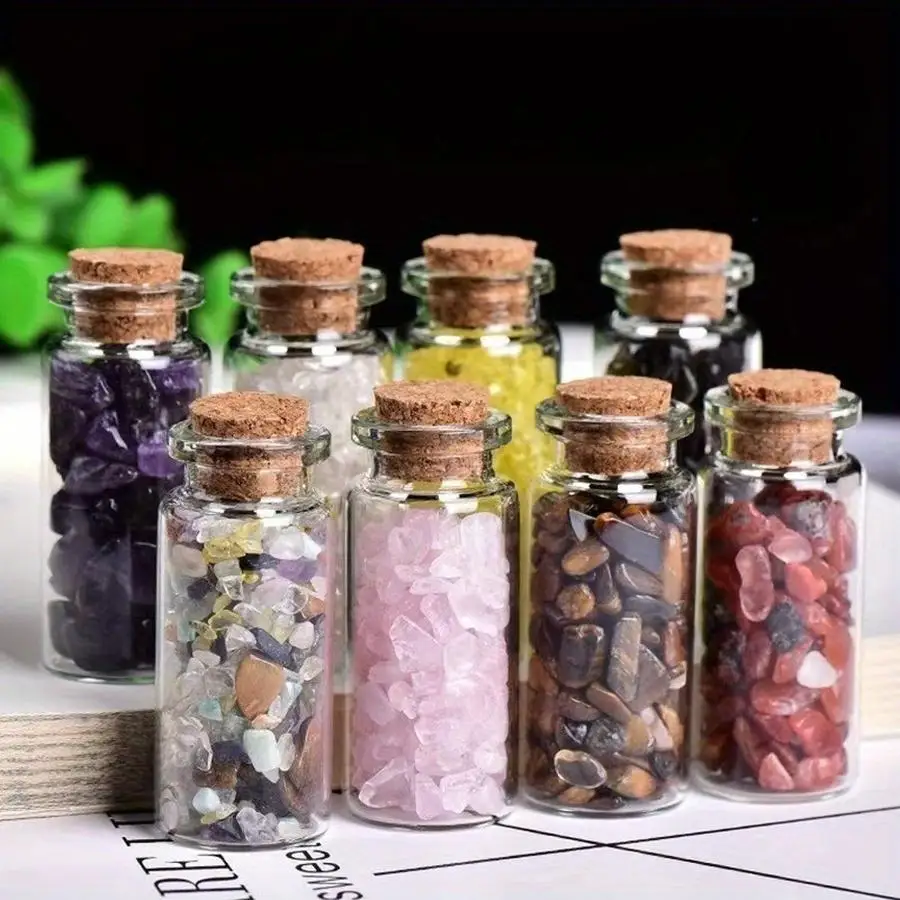 1/5/10/20/50/100pcs DIY Transparent Glass Bottle Set - s | Includes Cork Stoppers + Jute Twine + Labels | Sealed Decorative Desi