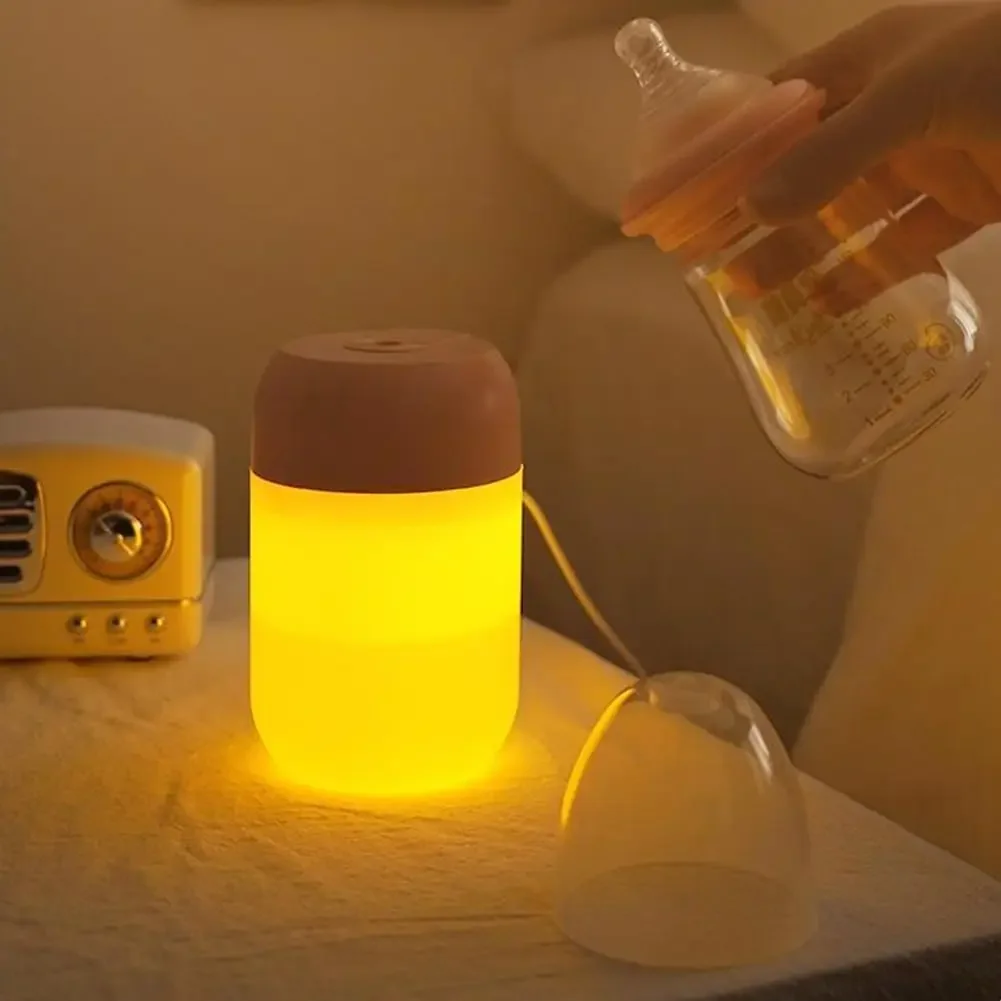 Pelembap Udara Kecil, Pelembap Udara Desktop Mini Rumah, Pelembap Udara Kamar Tidur USB Menyala Dalam Gelap Bisu Semprotan Portabel Cocok